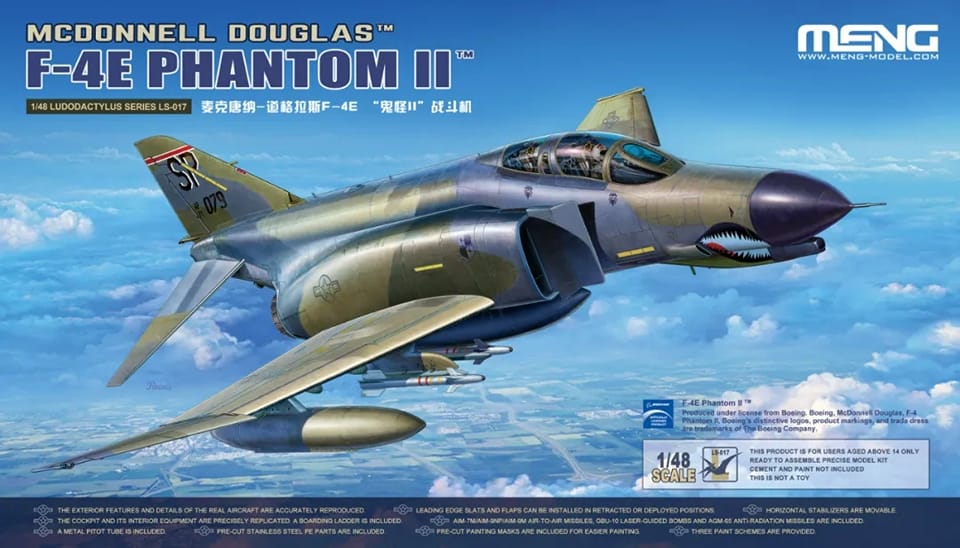 Meng MODEL AIRCRAFT Meng 1/48 F4E Phantom II Fighter Kit