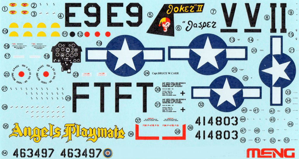 Meng MODEL AIRCRAFT Meng 1/48 P51D Mustang Yellow Nose Fighter Kit