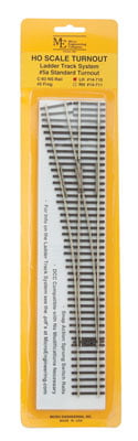 Micro Engineering Micro Engineering 14-710 HO Code 83 #5a Left Hand Standard Ladder Track System HO Scale