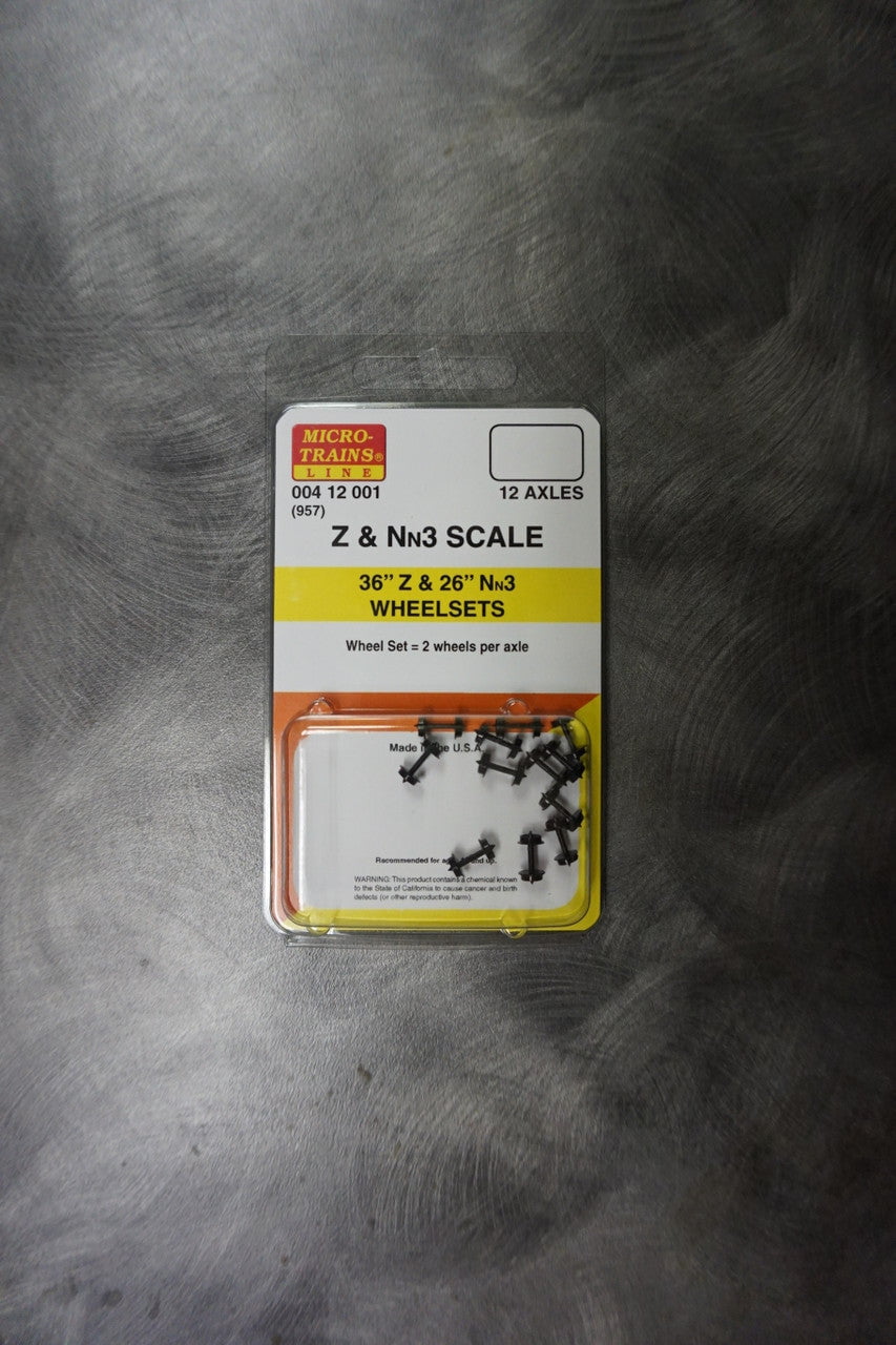 Micro Trains MICRO TRAINS / 004 12 001 Z & Nn3 Scale 36" Z & 26" Nn3 Wheel Sets (957) (SCALE=Z)