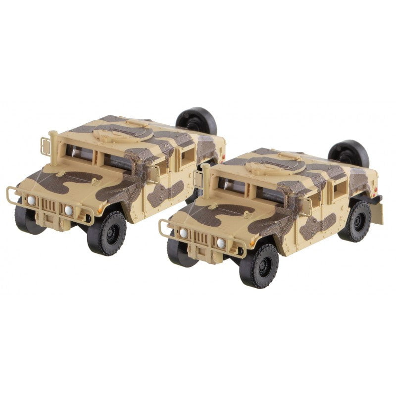 Micro Trains MICRO TRAINS 499 45 953 Woodland Desert Camo Humvee 2-Pack N Scale