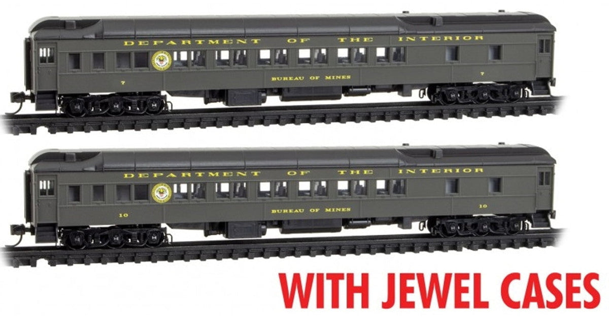 Micro Trains MICRO TRAINS 983 02 213 Pullman Plan #3410 Heavyweight 12-1 Sleeper United States Department of the Interior 2 pack N Scale