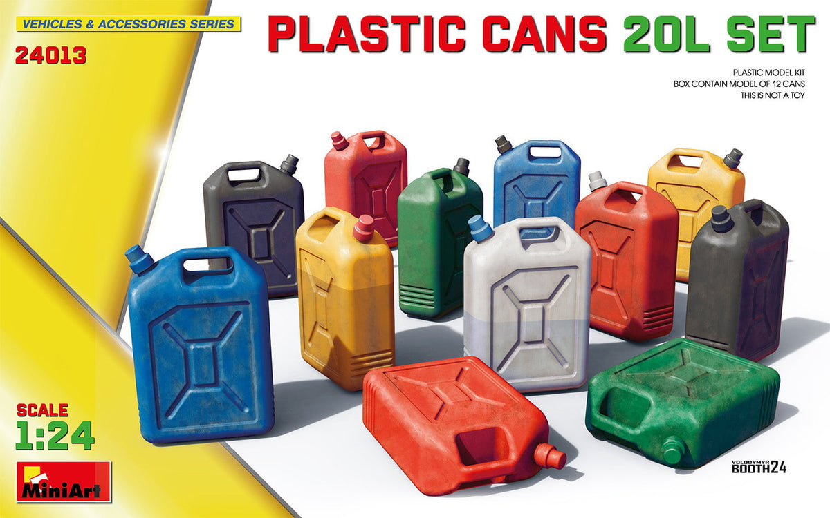 MiniArt 1/24 - Vehicle Accessory MiniArt 24013 1/24 Plastic 20L Cans Set Model Kit