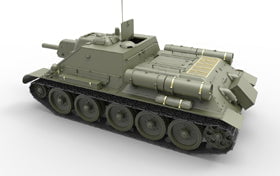 MiniArt 1/35 (AFV) Armored Fighting Vehicle MiniArt 35181 1/35 WWII Soviet SU-122 Early Production Model Tank Kit