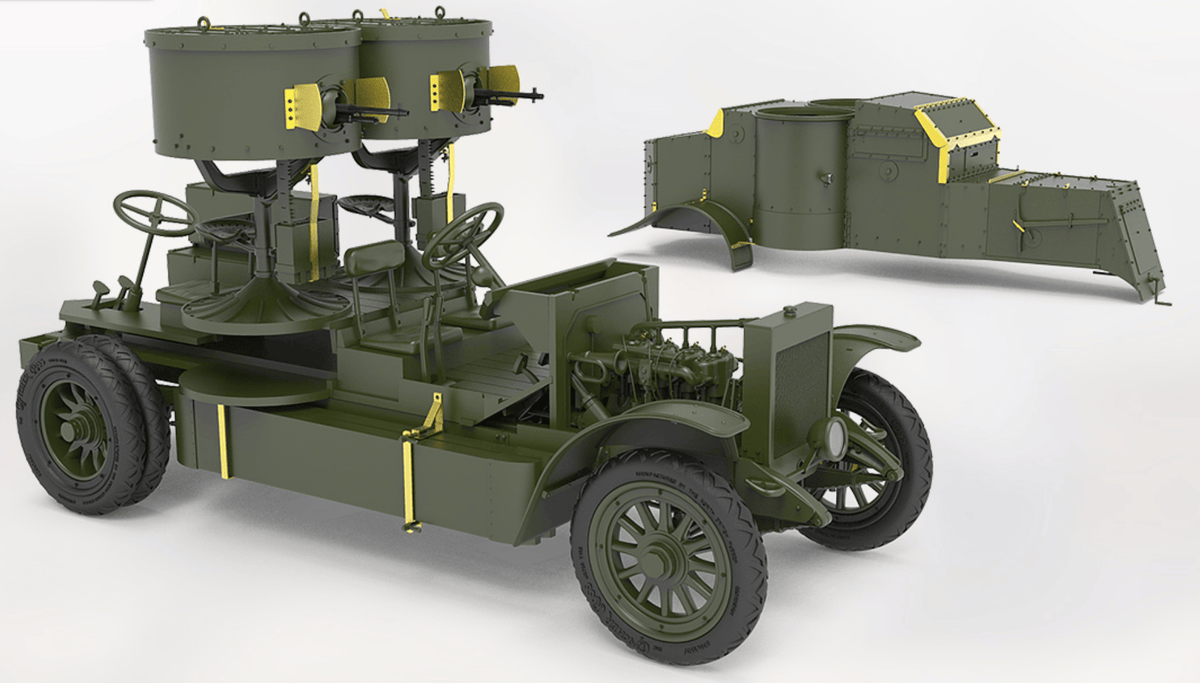 MiniArt 1/35 (AFV) Armored Fighting Vehicle MiniArt 39009 1/35 1918 Pattern Austin Armored Car Western Front British Service Model Kit