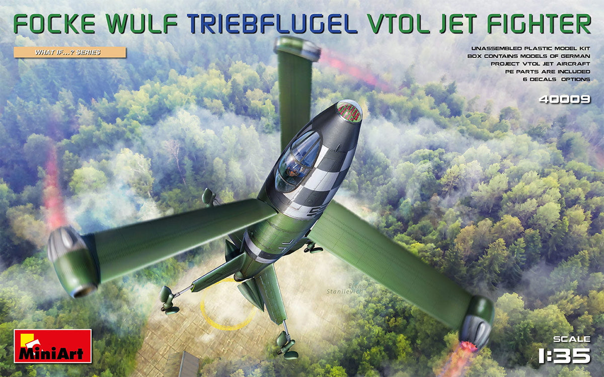 MiniArt 1/35 Aircraft MiniArt 40009 1/35 Focke Wulf Triebflugel VTOL Jet Fighter Model Kit
