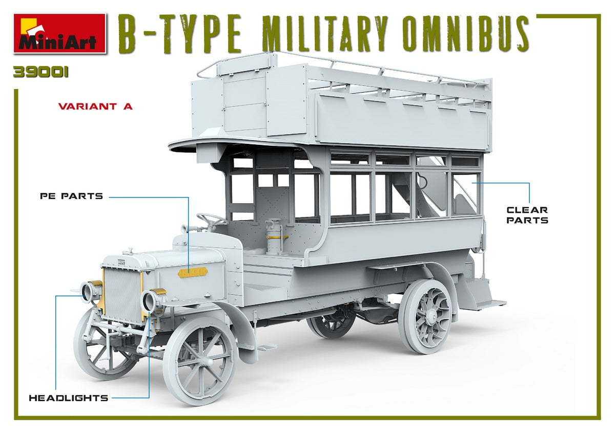 MiniArt Military MiniArt 39001 1/35 WWI B-Type Military Omnibus