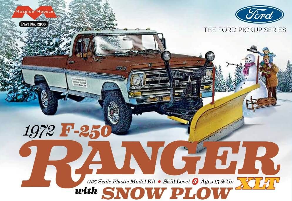 Moebius 2568 1/25 1972 Ford F-250 4x4 with Snow Plow
