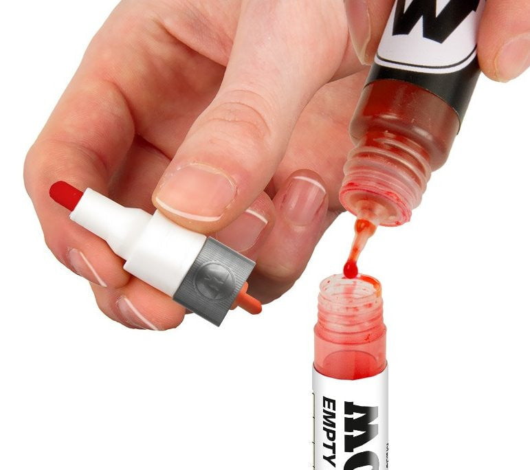 Molotow MODEL PAINTS Molotow 2mm Empty Pump Marker w/Clear Measuring Guide Panel