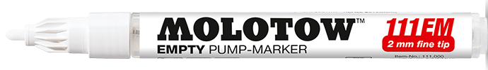 Molotow MODEL PAINTS Molotow 2mm Empty Pump Marker w/Clear Measuring Guide Panel