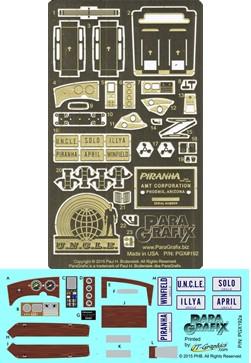 Paragraphix Details DETAIL PARTS Paragraphix Details 1/25 Piranha Super Spy Car Photo-Etch & Decal Set for AMT