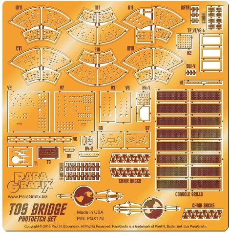 Paragraphix Details DETAIL PARTS Paragraphix Details 1/32 Star Trek: USS Enterprise Bridge Photo-Etch Set for AMT