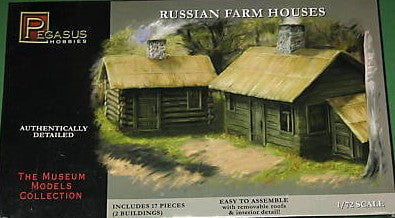 Pegasus MILITARY MODEL Pegasus Military 1/72 Russian Farm House (2) (Snap Kit)
