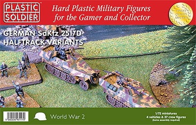 Plastic Soldier WARGAMING Plastic Soldier 1/72 WWII German SdKfz 251/D Halftrack (4) Kit