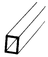 Plastruct Supplies Plastruct 90631 RTFS-8 Styrene Rectangular Tubing, 1/4" (5)