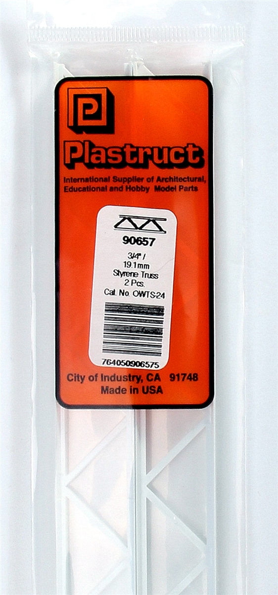 Plastruct Supplies Plastruct 90657 OWTS-24 Styrene Open Web Truss, Warren Style 2 (2)