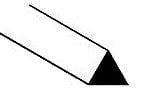 Plastruct Supplies Plastruct 90845 MRT-100 Solid Styrene Triangular Rod, .100" (5) (d)