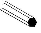 Plastruct Supplies Plastruct 90872 MRX-30 Solid Styrene Hexagonal Rod, .030" (10)