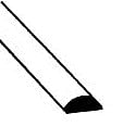Plastruct Supplies Plastruct 90886 MRH-190 Solid Styrene Half Round Rod, 3/16" (5)