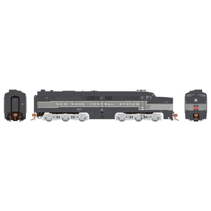 Rapido Rapido 23525 ALCO PA New York Central-P&LE #4207 (Lightning Stripe, 2-Tone Gray, System Lettering) w/LokSound & DCC HO Scale