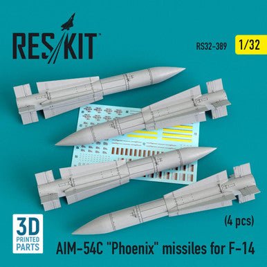 ResKit ResKit 1/32 AIM-54C Phoenix missiles for F-14 (4pcs)