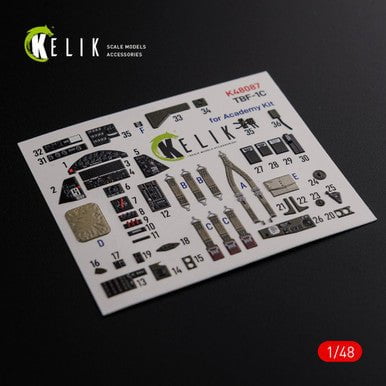 ResKit ResKit 1/48 TBF-1C interior 3D decals for Academy kit