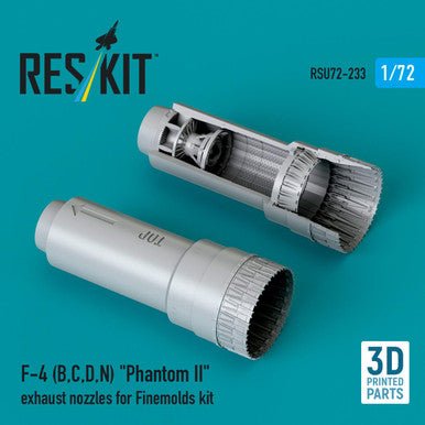 ResKit ResKit 1/72 F-4 (B, C, D, N) Phantom II exhaust nozzles for Finemolds kit (3D Printed)