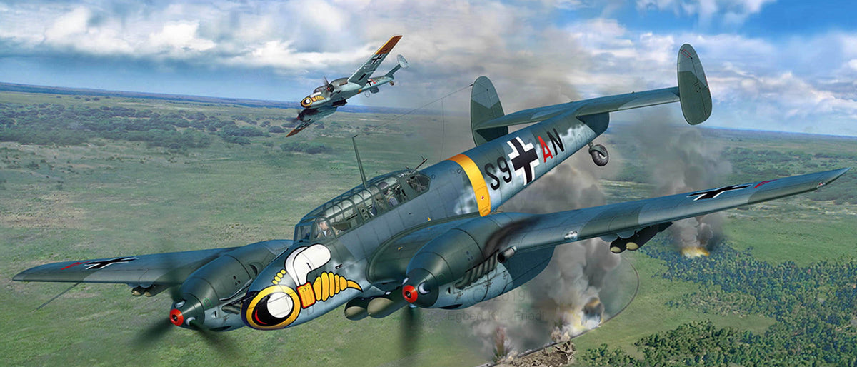 Revell Germany MODEL AIRCRAFT Revell Germany 1/32 Bf110C2/7 Zerstoyer Heavy Fighter Kit