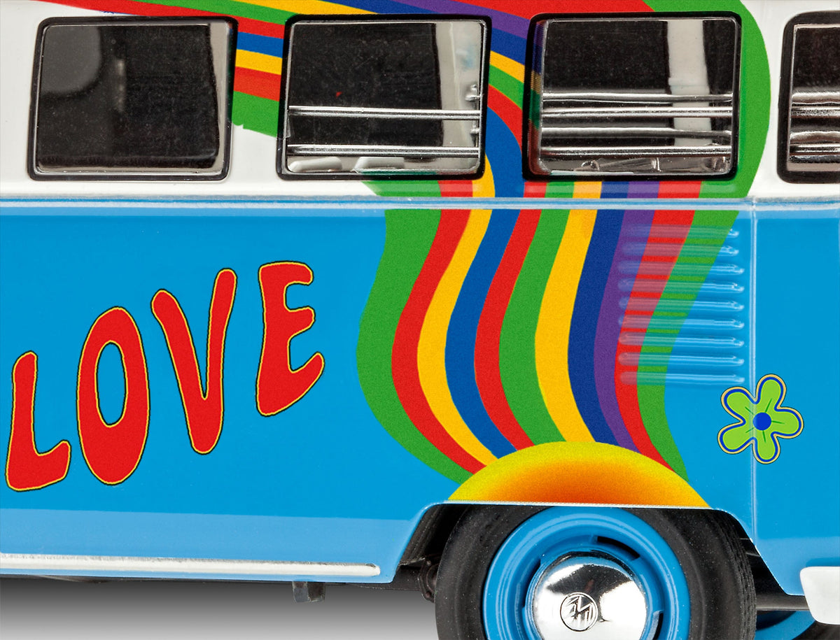 Revell Germany MODEL CARS Revell Germany 1/24 VW T1 Samba Flower Power Bus Kit