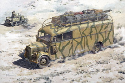 Roden MILITARY MODELS Roden 1/72 Opel Blitz 3.6-47 Stabswagen Omnibus Kit