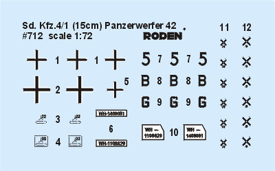 Roden MILITARY MODELS Roden 1/72 SdKfz 4/1 Panzerwerfer 42 (Early) Rocket Launcher Kit