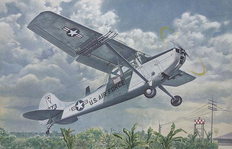 Roden MODEL AIRCRAFT Roden 1/48 L19/O1 Bird Dog USAF Light Communications Aircraft Kit