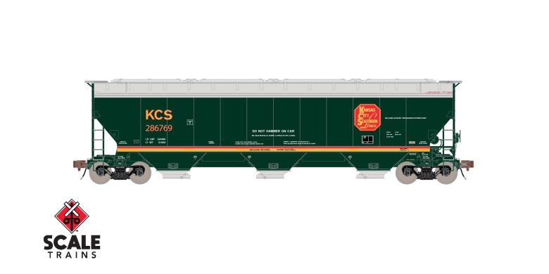 ScaleTrains Scaletrains SXT40332 5188 Covered Hopper, Kansas City Southern/Belle #287342 HO Scale