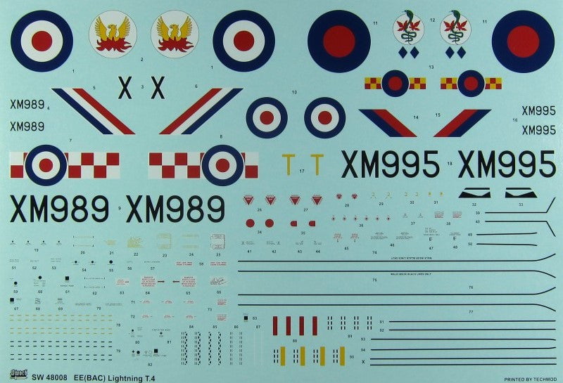 Sword MODEL AIRPLANES Sword Aircraft 1/48 EE Lightning T Mk 4 Fighter Kit