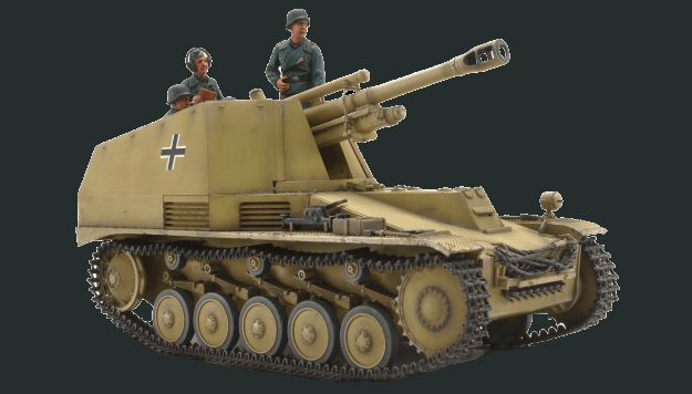 Tamiya MILITARY MODEL Tamiya 1/35 German SdKfz 124 Wespe Self-Propelled Howitzer Tank Italian Front Kit