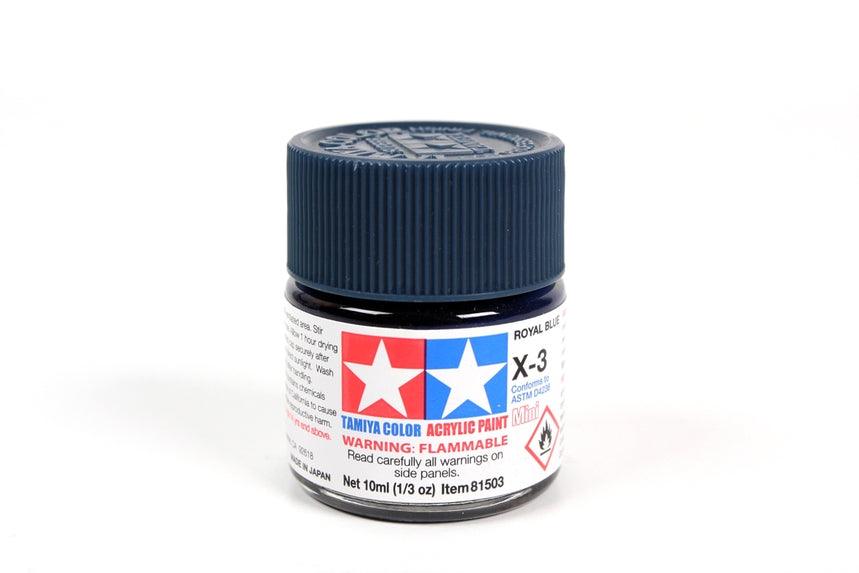 Tamiya Tamiya Hobby Paint Tamiya X-3 Mini Acrylic Royal Blue 10ml