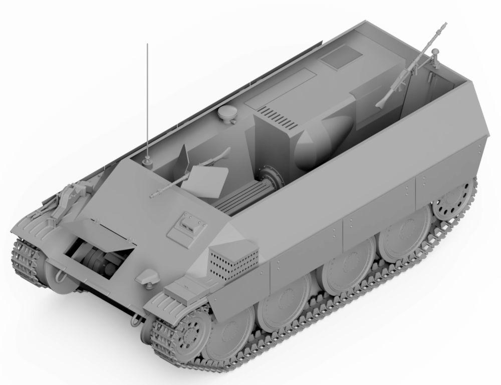 Thunder Model MILITARY MODEL Thunder Models 1/35 WWII German Katzchen Armored Personnel Carrier (New Tool) Kit