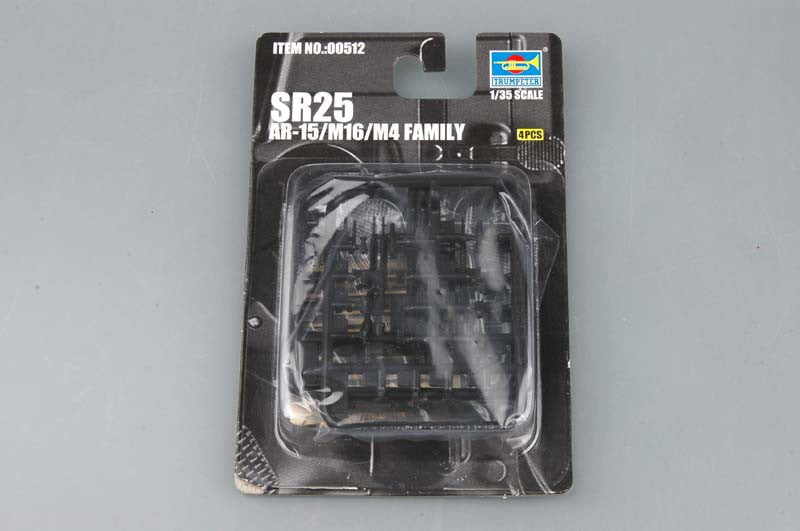 Trumpeter MILITARY MODEL Trumpeter 1/35 AR15/M16/M4 Family SR25 Machine Guns (4) Kit