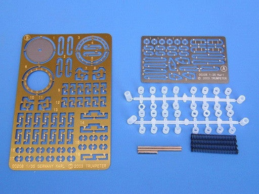 Trumpeter MILITARY MODEL Trumpeter 1/35 Morser Karl-Gerat 040/041 on Railway Transport Carrier Initial Version Kit