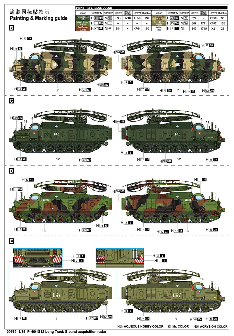 Trumpeter MILITARY MODEL Trumpeter 1/35 P40/1S12 Long Track S-Band Acquisition Radar System (New Tool) Kit