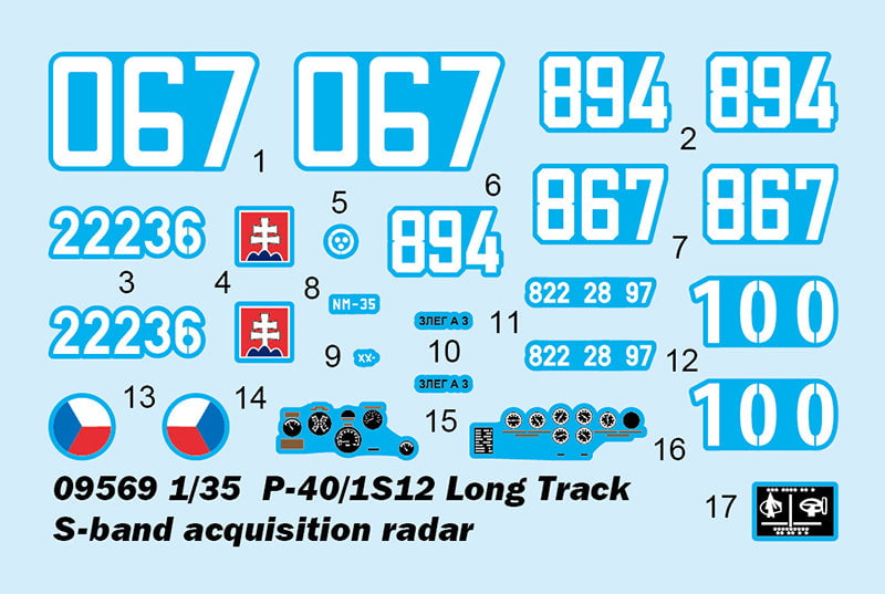 Trumpeter MILITARY MODEL Trumpeter 1/35 P40/1S12 Long Track S-Band Acquisition Radar System (New Tool) Kit