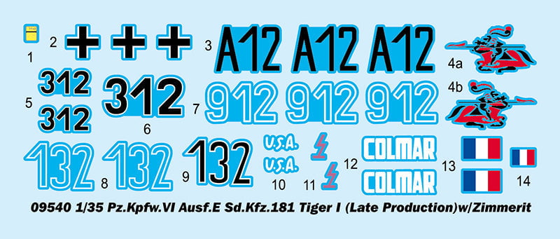 Trumpeter MILITARY MODEL Trumpeter 1/35 PzKpfw VI Ausf E SdKfz 181 Tiger I Tank Late Production w/Zimmerit (New Tool) Kit