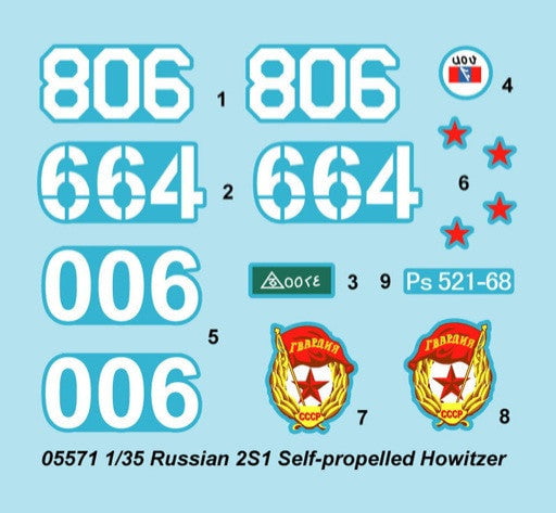 Trumpeter MILITARY MODEL Trumpeter 1/35 Russian 2S1 Self-Propelled Howitzer Kit