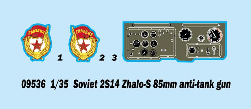 Trumpeter MILITARY MODEL Trumpeter 1/35 Russian 2S14 Zhalo-S Tank Hunter w/85mm Anti-Tank Gun (New Variant w/New Tooling) Kit