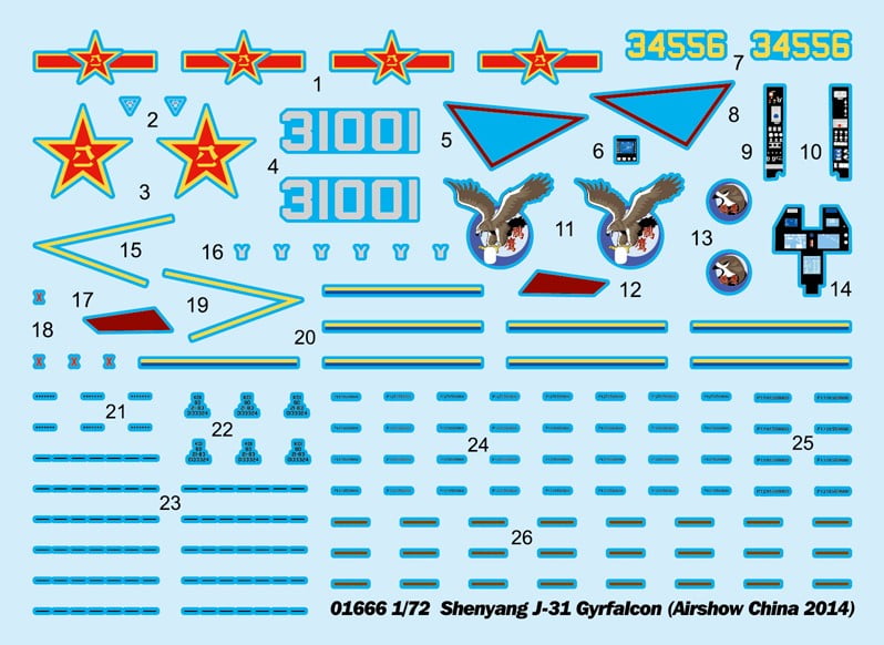 Trumpeter MODEL AIRCRAFT Trumpeter 1/72 Shenyang J31 Gyrfalcon Chine Fighter Kit (New Tool)