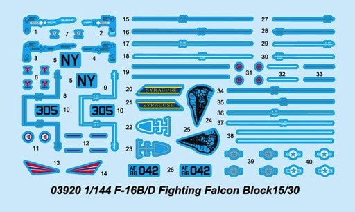Trumpeter MODEL AIRPLANES Trumpeter 1/144 F16B/D Fighting Falcon Block 15/30 Aircraft Kit