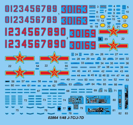 Trumpeter MODEL AIRPLANES Trumpeter 1/48 J7C/J7D Chinese Fighter (New Variant) Kit