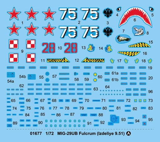 Trumpeter MODEL AIRPLANES Trumpeter 1/72 Mig29UB Fulcrum Russian Fighter Kit
