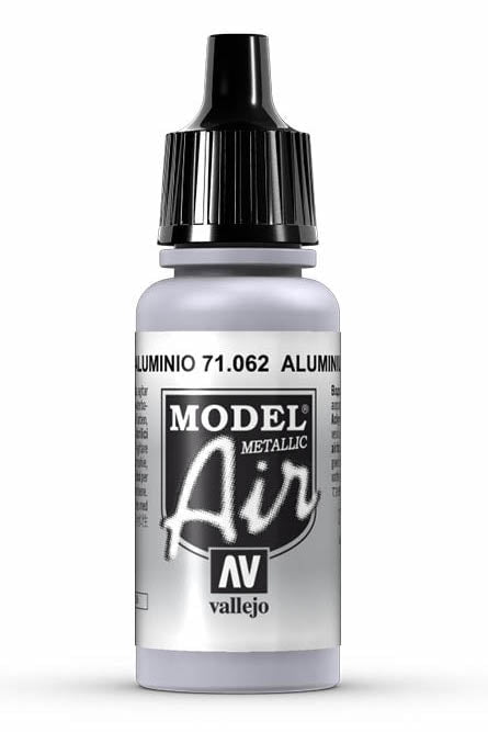 Vallejo Paint - Acrylic Vallejo 71.062 Metallic Aluminum Model Air 17ml Bottle