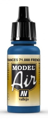 Vallejo Paint - Acrylic Vallejo 71.088 Model Air Acrylic Airbrush Paint French Blue 17ml Bottle